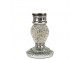 Stříbrný skleněný svícen s kamínky Rhinestone silver S - 10 cm Mars & More 