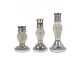 Stříbrný skleněný svícen s kamínky Rhinestone silver S - 10 cm Mars & More 