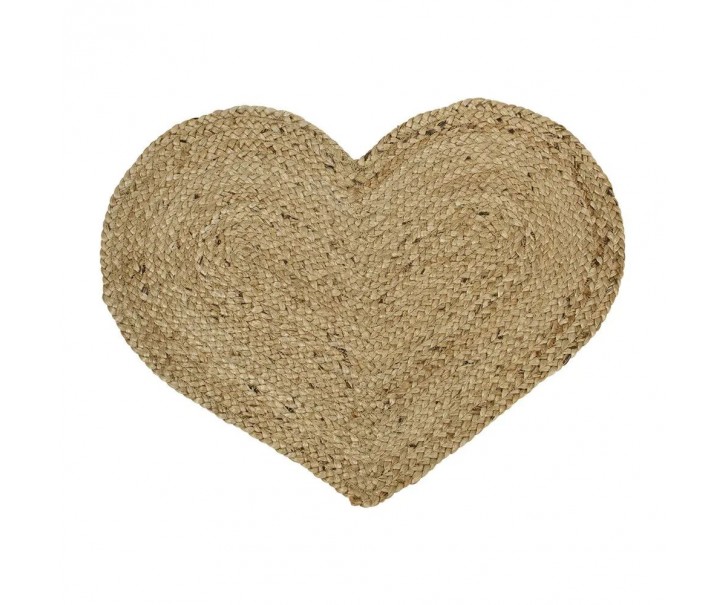 Jutové prostírání / předložka velké srdce Heart - 60*45*0,5cm Mars & More 