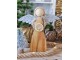 Přírodní dřevěný anděl se srdíčkem Heart gold - 23*5*26cm J-Line by Jolipa