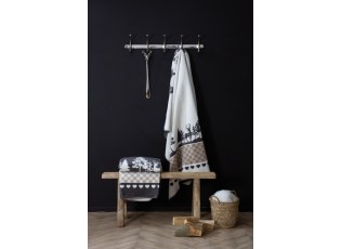 Šedý oboustranný pléd s jeleny v lese Forest XL - 150*200 cm