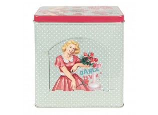 Zelená plechová dóza s víkem a otvorem Sweet Bakery - 16*10*18 cm