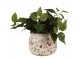 Béžový keramický obal na květináč s jahůdkami Wild Strawberries L - Ø 20*15 cm Clayre & Eef