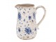 Béžový keramický džbán s modrými růžemi Blue Rose - 16*12*18 cm Clayre & Eef