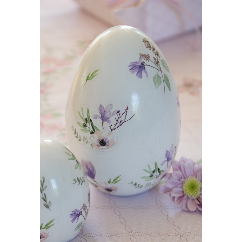 Dekorace keramické vajíčko s barevnými květy - 11*11*17 cm Clayre & Eef Dekorace keramické vajíčko s barevnými květy - 11*11*17 cm Clayre & Eef