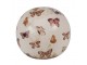 Béžová antik dekorace koule s motýlky Butterfly Paradise M - Ø 10*10 cm Clayre & Eef