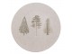Béžový servírovací talíř se stromky Natural Pine Trees - Ø 33*1 cm Clayre & Eef