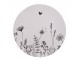 Béžový servírovací talíř s lučními květy Flora And Fauna - Ø 33*1 cm Clayre & Eef