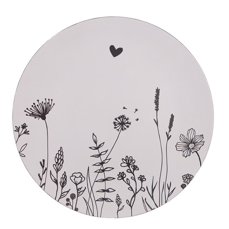 Béžový servírovací talíř s lučními květy Flora And Fauna - Ø 33*1 cm Clayre & Eef Béžový servírovací talíř s lučními květy Flora And Fauna - Ø 33*1 cm Clayre & Eef