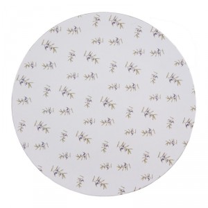 Bílý servírovací talíř s olivami Olive Fields - Ø 33*1 cm