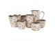Béžový antik obal na květináč s olivami Olive Fields S - Ø 12*10 cm Clayre & Eef