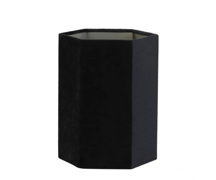 Černé sametové stínidlo Hexagon black - 20*20*26 cm/ E27 Light & Living