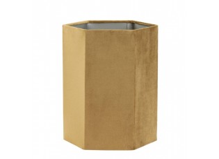 Hnědé sametové stínidlo Hexagon brown - 24*24*30 cm/ E27