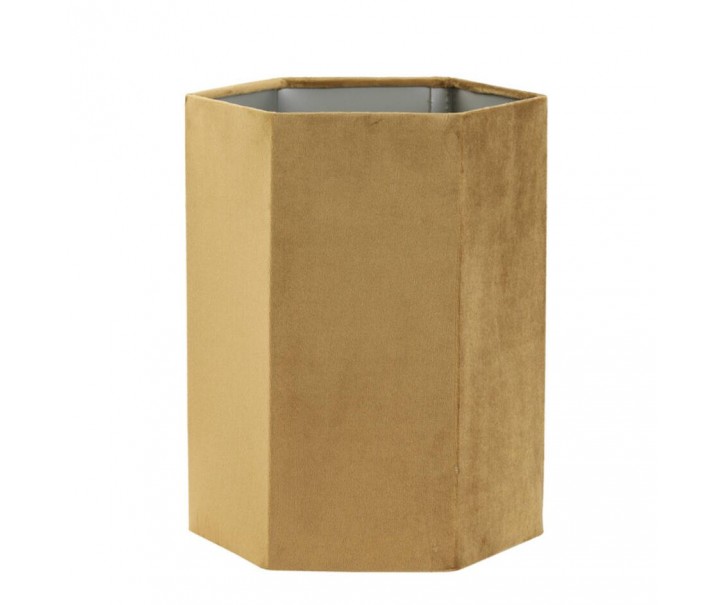 Hnědé sametové stínidlo Hexagon brown - 24*24*30 cm/ E27 Light & Living