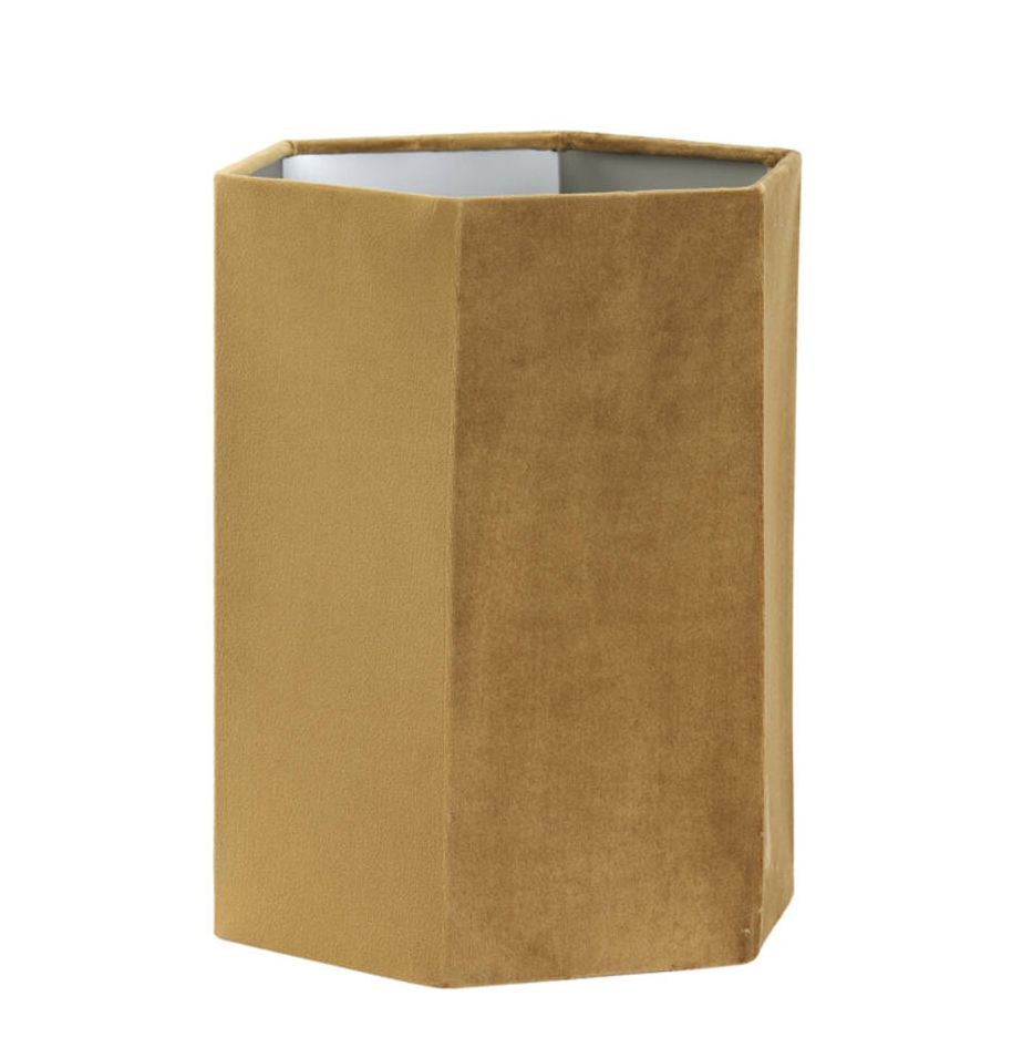 Hnědé sametové stínidlo Hexagon brown - 24*24*30 cm/ E27 Light & Living Hnědé sametové stínidlo Hexagon brown - 24*24*30 cm/ E27 Light & Living
