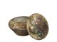Stříbrno-měděná antik skleněná dóza s vonící svíčkou - Ø 9*9 cm / 9h Chic Antique