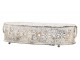Krémový dekorační kovový podnos / svícen Lace - 17*9,5 cm Chic Antique