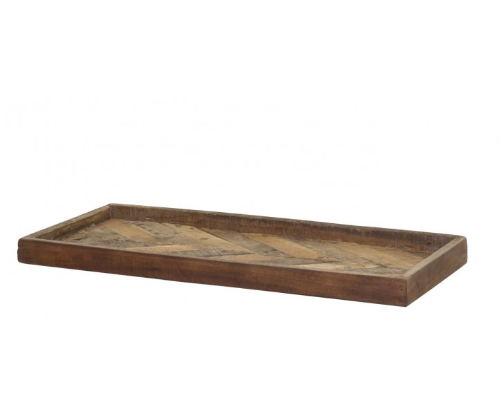 Dekorační užší dřevěný podnos Grimaud - 55*25*4 cm Chic Antique