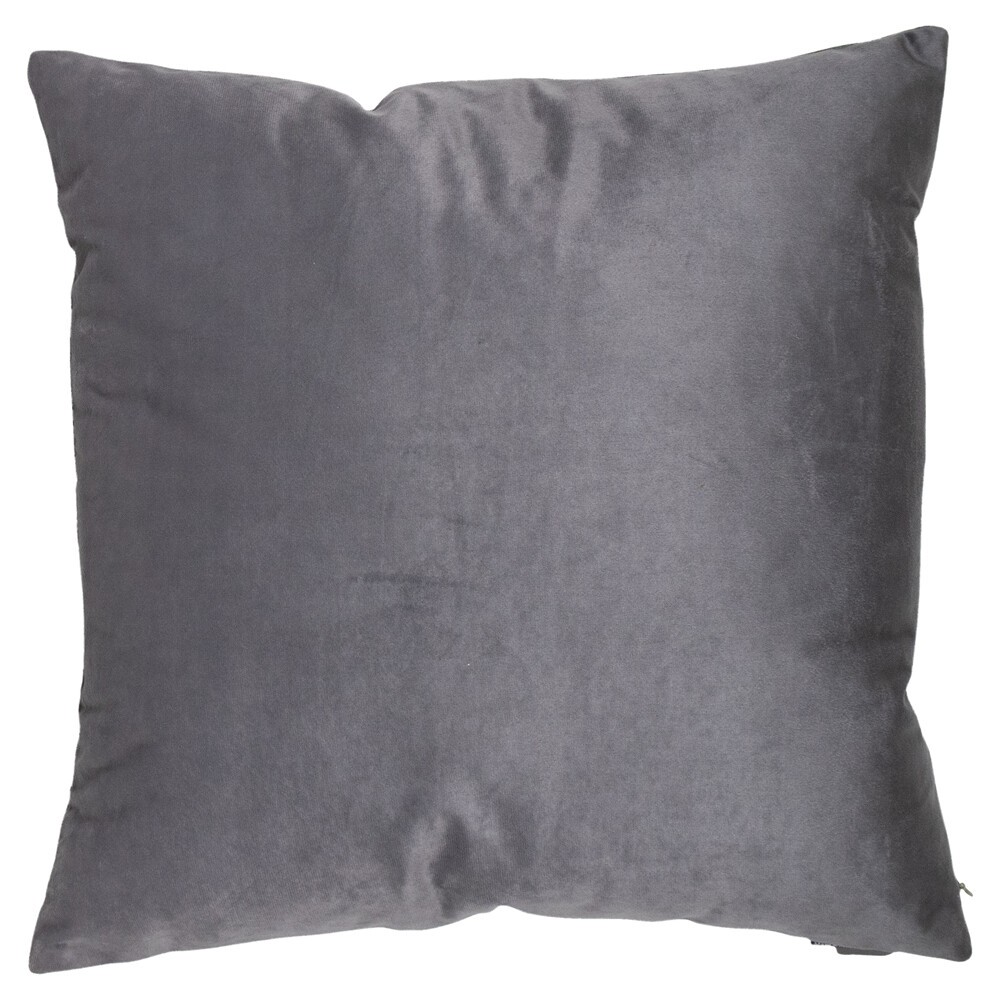 Šedý sametový polštář s jelenem a květy Fleury Deer - 45*45*10cm Mars & More Šedý sametový polštář s jelenem a květy Fleury Deer - 45*45*10cm Mars & More