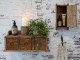 Retro nástěnná dřěvěná skříňka s dvířky Grimaud Brick - 15*9*32 cm Chic Antique