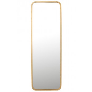 Zlaté antik nástěnné zrcadlo v kovovém rámu Mona Gold - 120*3*40 cm