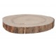 Přírodní hnědá dřevěná podložka/ plát stromu Paulownia L - Ø 35*4 cm J-Line by Jolipa