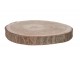 Přírodní hnědá dřevěná podložka/ plát stromu Paulownia S - Ø 25*3 cm J-Line by Jolipa