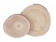 Přírodní hnědá dřevěná podložka/ plát stromu Paulownia S - Ø 25*3 cm J-Line by Jolipa