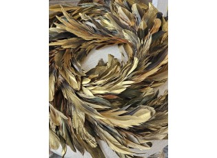 Dekorace girlanda ze zlatých peříček Goddy - 15*150 cm