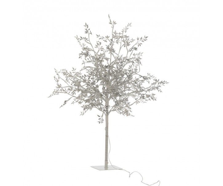 Dekorace stříbrný svítící stromeček Tree leaves silver M - Ø 60*100 cm J-Line by Jolipa