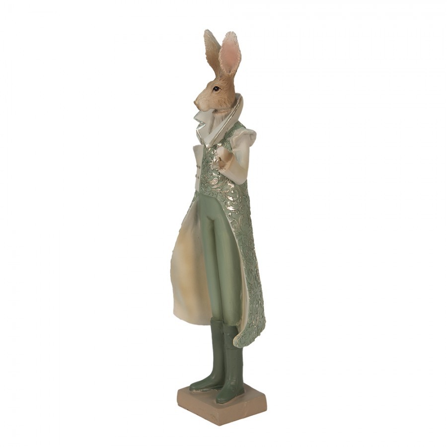 Zelená dekorace zaječí pán - 11*8*33 cm Clayre & Eef Zelená dekorace zaječí pán - 11*8*33 cm Clayre & Eef