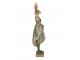 Zelená dekorace zaječí dáma s kabelkou - 11*8*33 cm Clayre & Eef