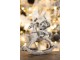 Dekorace Santa na houpacím koni s dárkem - 13*6*17 cm Clayre & Eef