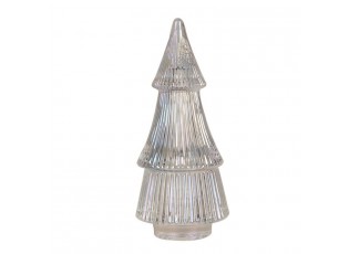 Transparentní skleněná dóza ve tvaru stromku - Ø 7*16 cm