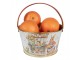 Plechový dekorativní velikonoční kyblík s králíčky Happy Easter - Ø 19*10 cm Clayre & Eef