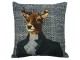 Šedý sametový polštář s jelenem Fleury Deer - 50*50*15cm Mars & More 