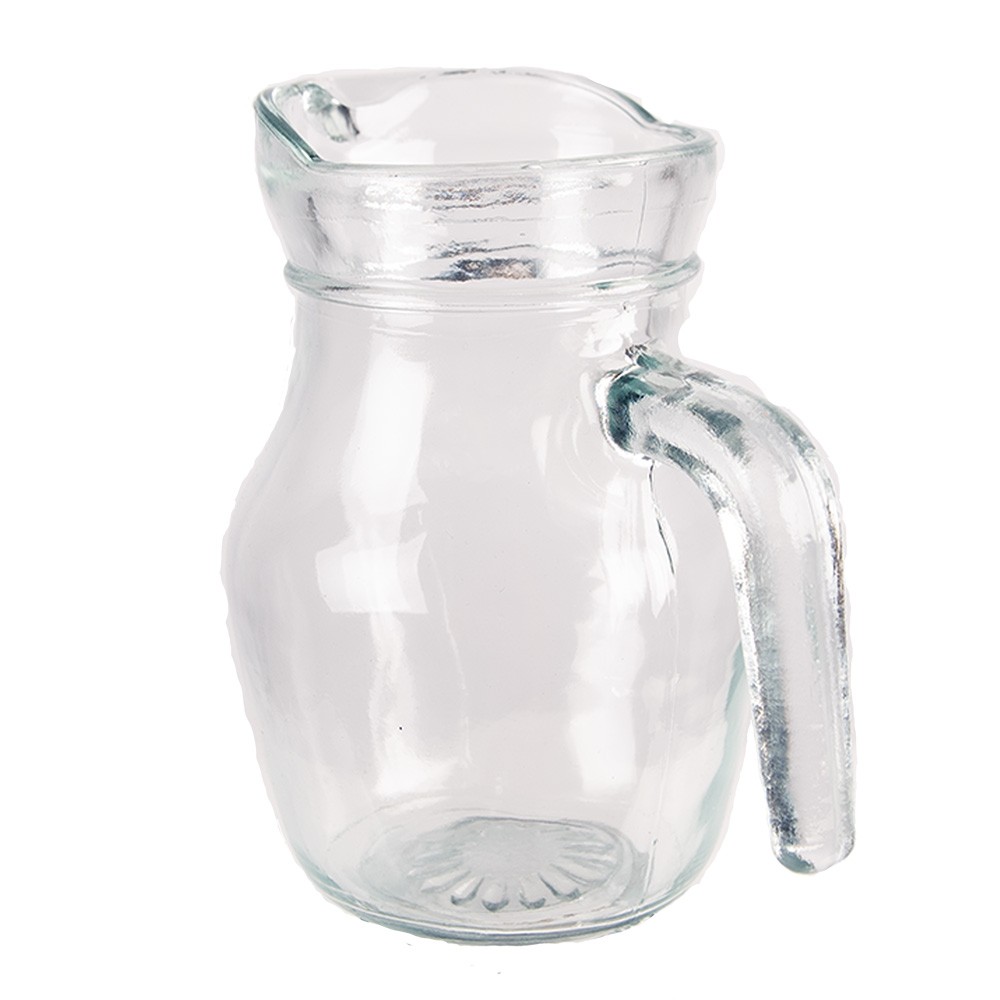 Transparentní skleněný džbánek na vodu - 14*9*13 cm / 500 ml Clayre & Eef Transparentní skleněný džbánek na vodu - 14*9*13 cm / 500 ml Clayre & Eef