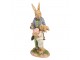 Dekorace králičí taťka s králíčkem a vajíčkem - 9*9*21 cm Clayre & Eef
