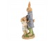 Dekorace králičí taťka s králíčkem a vajíčkem - 9*9*21 cm Clayre & Eef