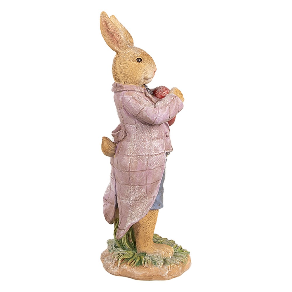 Dekorace králíček v kabátku držící srdíčko - 8*7*20 cm Clayre & Eef Dekorace králíček v kabátku držící srdíčko - 8*7*20 cm Clayre & Eef