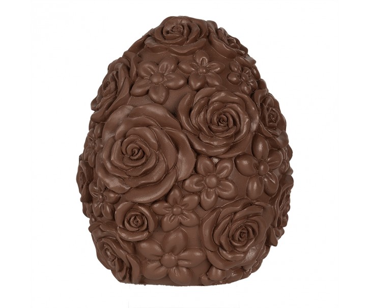 Dekorace čokoládové vejce s květy Egg - Ø 11*14 cm Clayre & Eef