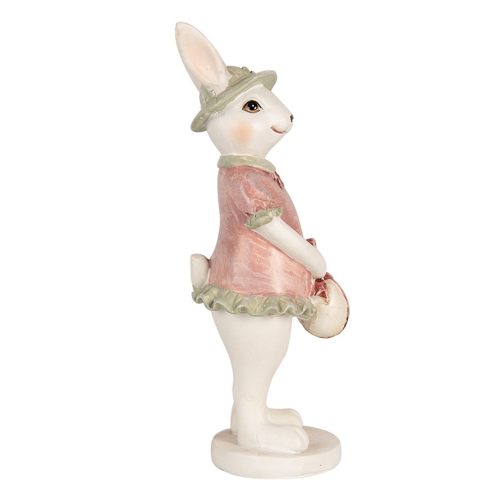 Dekorace králičí slečna v růžových šatech - 5*5*15 cm Clayre & Eef Dekorace králičí slečna v růžových šatech - 5*5*15 cm Clayre & Eef