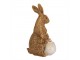 Dekorace socha králík s vajíčkem a kuřátky - 9*7*14 cm Clayre & Eef