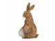 Dekorace socha králík s vajíčkem a kuřátky - 9*7*14 cm Clayre & Eef