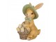 Dekorace velikonoční králíček s košíčkem - 8*6*11 cm Clayre & Eef