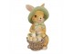 Dekorace velikonoční králíček s košíčkem - 8*6*11 cm Clayre & Eef