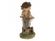 Dekorace děvčátko s chlapcem na tříkolce - 10*6*14 cm Clayre & Eef