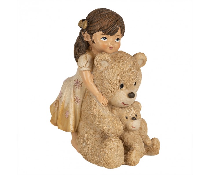 Dekorace děvčátko s medvídky - 9*7*12 cm Clayre & Eef