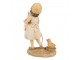 Dekorace děvčátko se zajíčkem a kačenkou - 10*6*15 cm Clayre & Eef