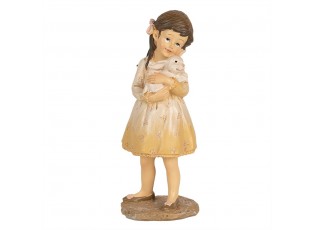 Dekorace děvčátko v šatičkách s králíčkem - 6*5*15 cm